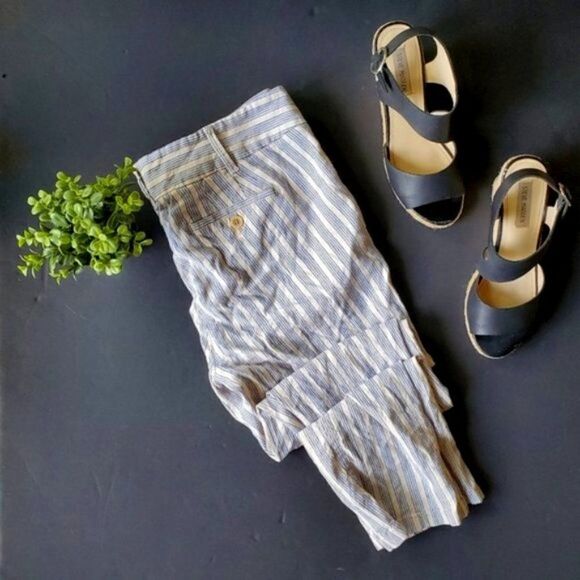 Loft Striped Ankle Cut Pants - Picture 1 of 9